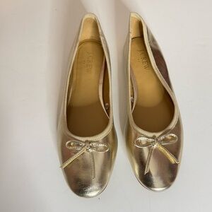 J. Crew Women's Gold Ballet Flats